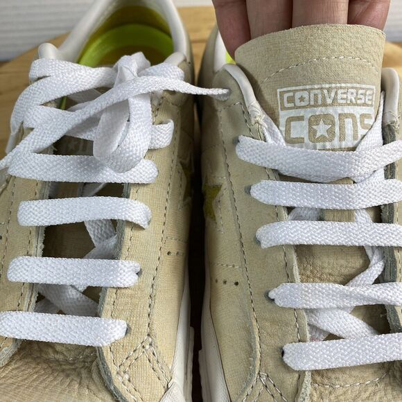 Converse One Star Ox Skate Shoes Sneakers Leather Bitter Lemon/White M-6  W-7.5 - Picture 8 of 11